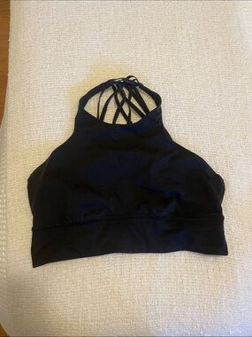 lululemon athletica Black Strappy High-Neck Sports Bra
